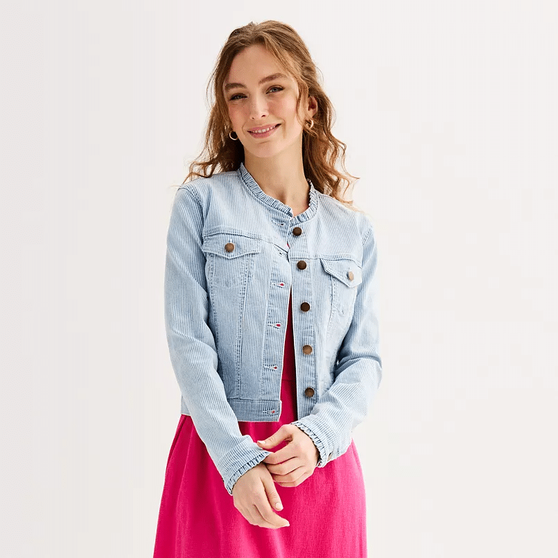 50 is not old Tania stephens fashion blogger denim jackets draper james
