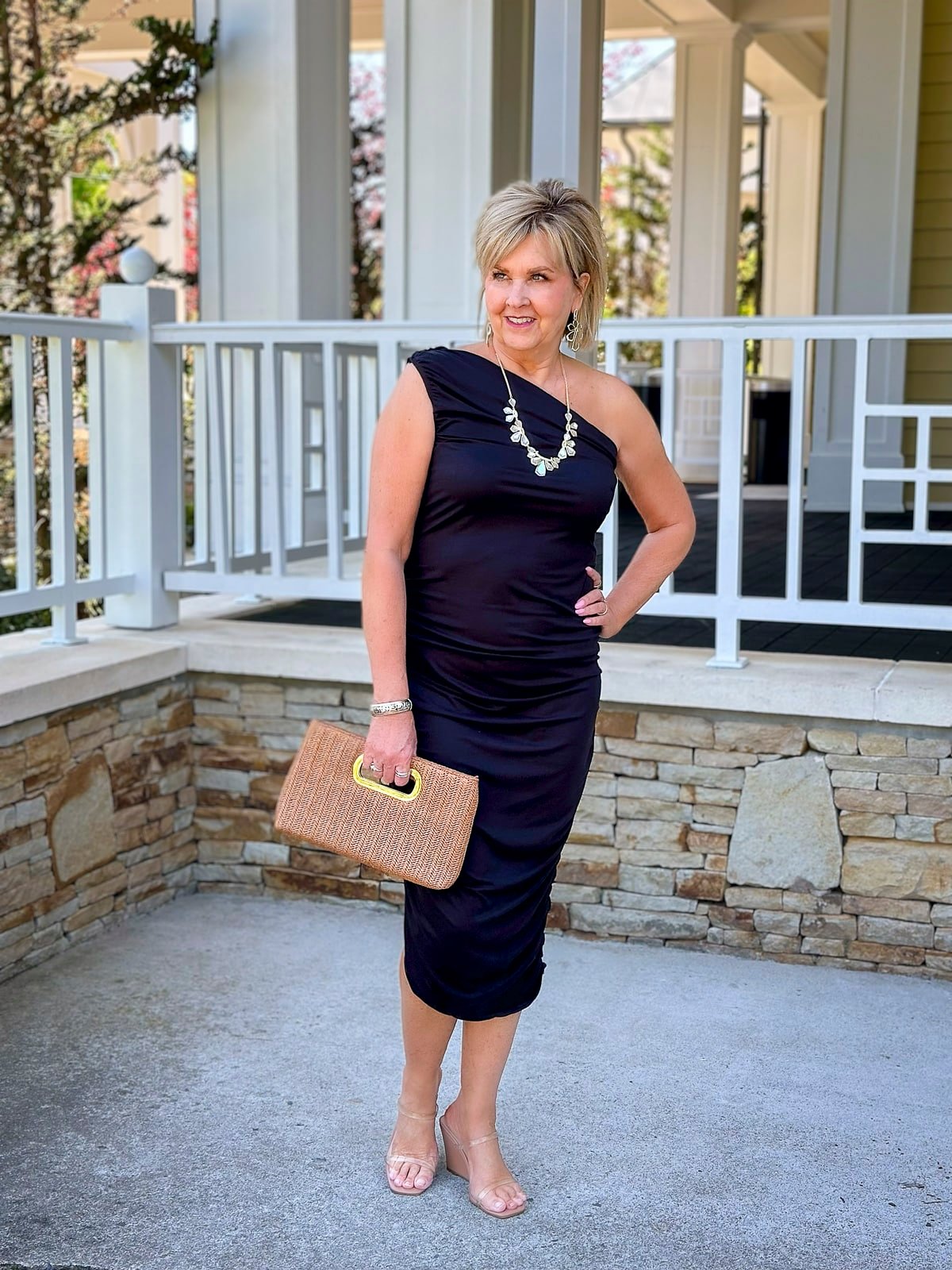 Over 50 Fashion Blogger, Tania Stephens is styling black cocktail dresses for women over 50 -1
