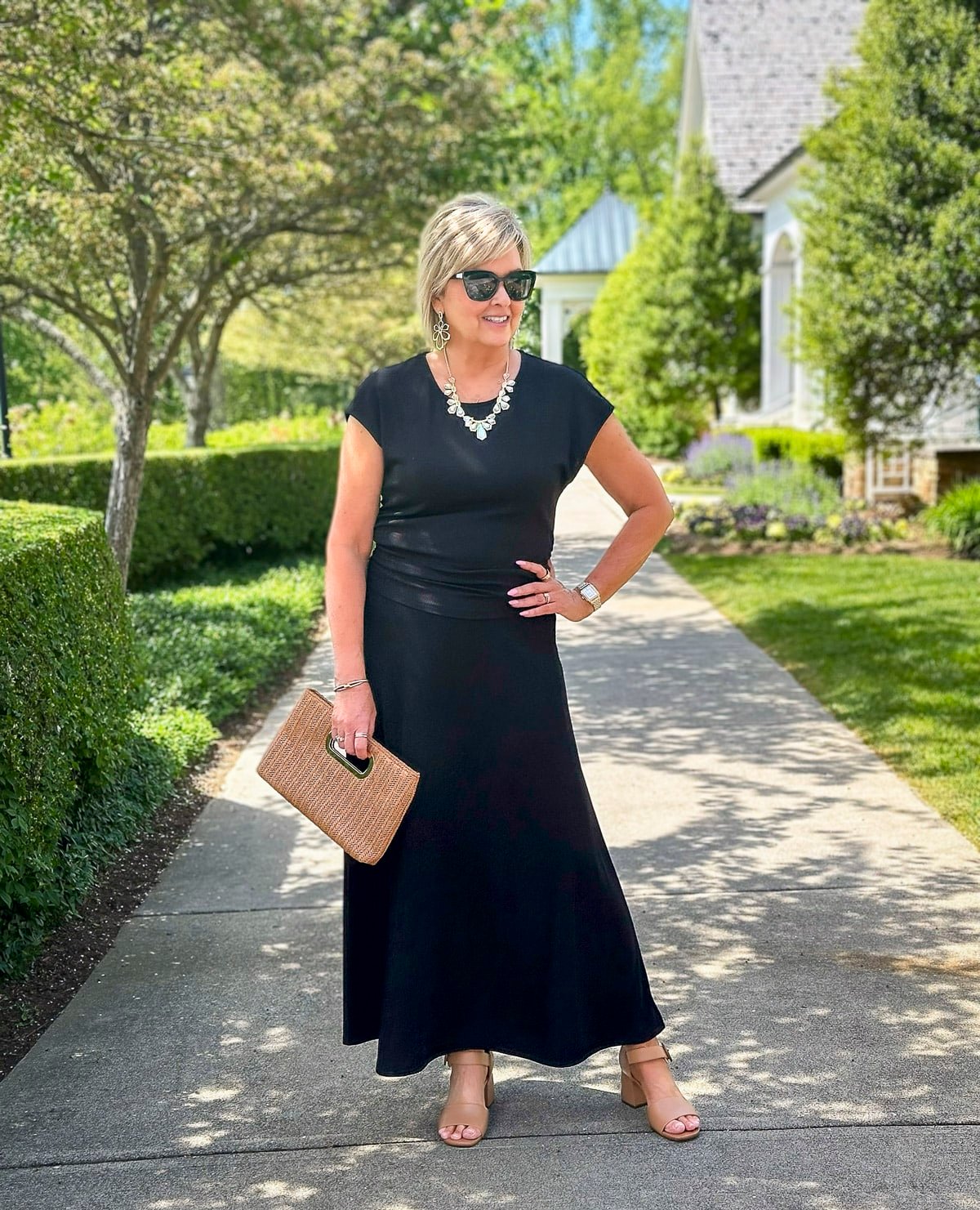 Over 50 Fashion Blogger, Tania Stephens is styling black cocktail dresses for women over 50 -11