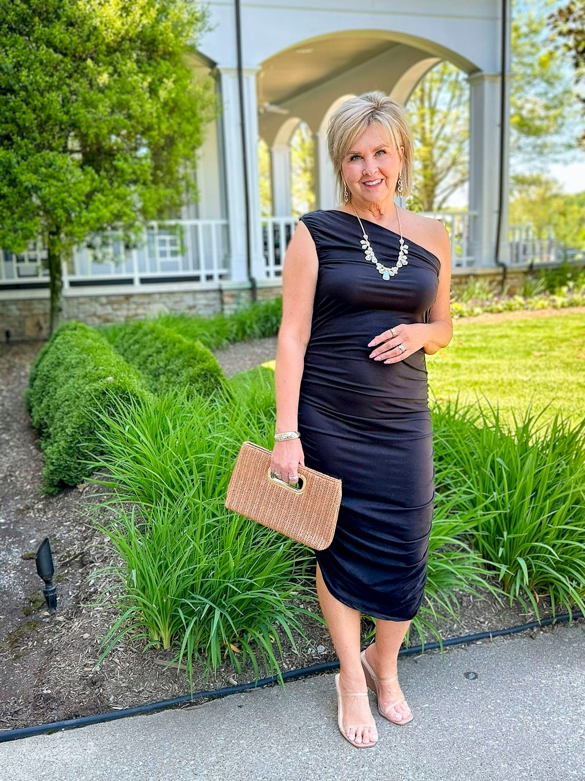 Over 50 Fashion Blogger, Tania Stephens is styling black cocktail dresses for women over 50 -2