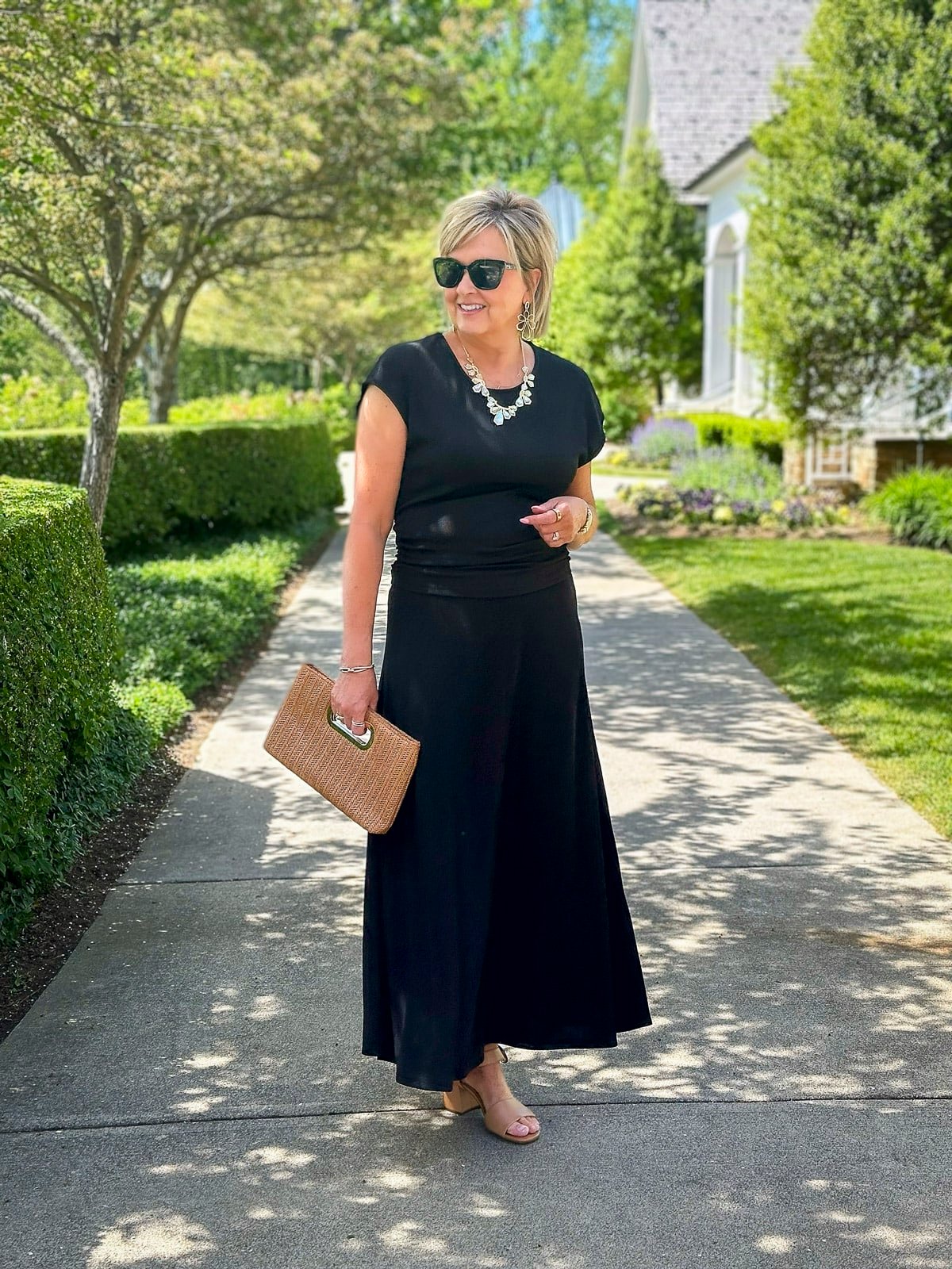 Over 50 Fashion Blogger, Tania Stephens is styling black cocktail dresses for women over 50 -9