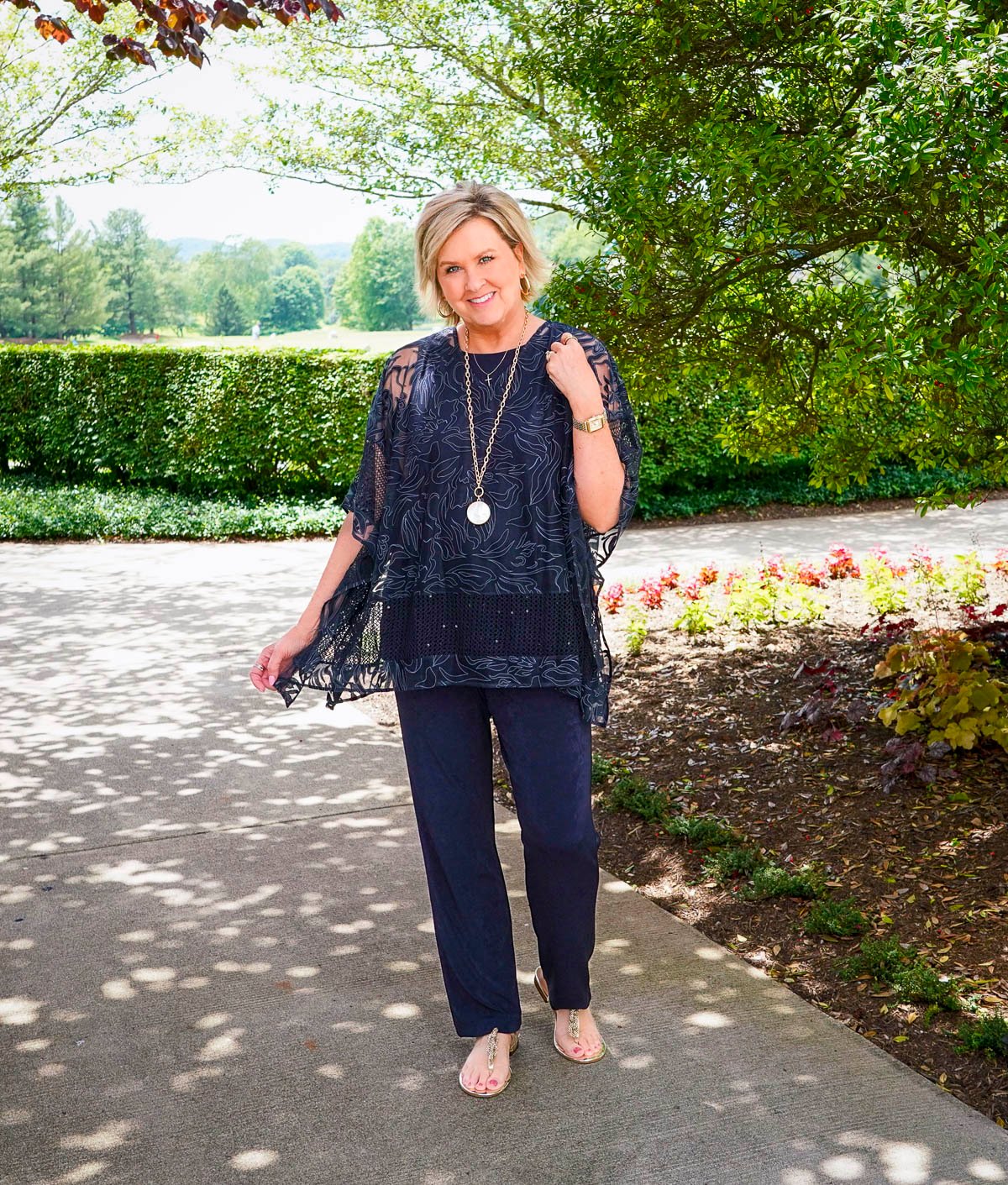 Over 50 Fashion Blogger, Tania Stephens is styling wrinkle free clothing from Chico's1