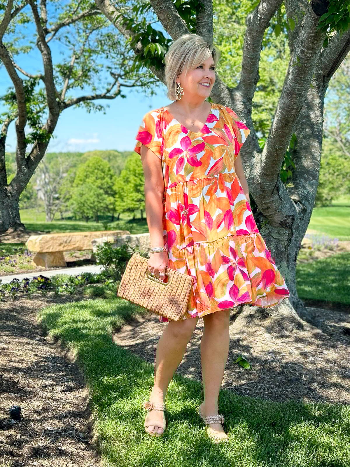 Over 50 Fashion Blogger, Tania Stephens is wearing a tunic dress from Walmart 6