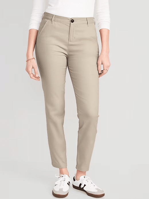 Beige Pants Are On Trend And Here Are Some You'll Love 50 Is Not Old fashion blogger tania stephens  skinny