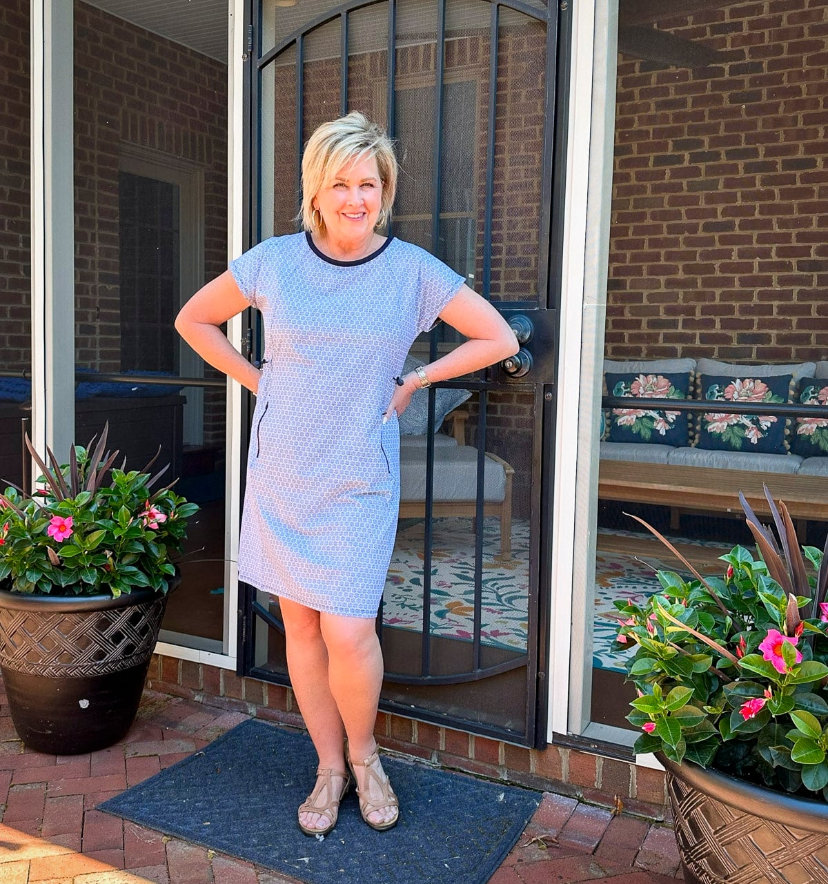 Over 50 Fashion Blogger, Tania Stephens is wearing a T by Talbots dress4