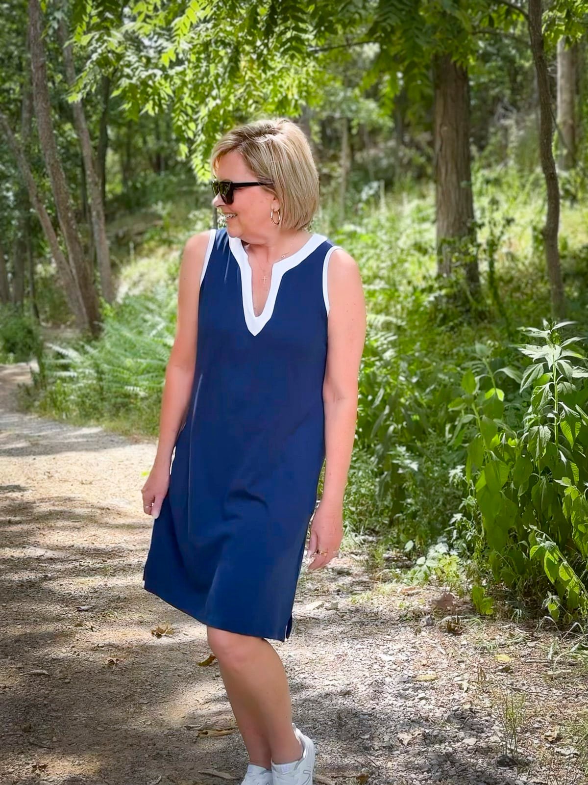 Over 50 Fashion Blogger, Tania Stephens is wearing casual clothing from Lands' End 28