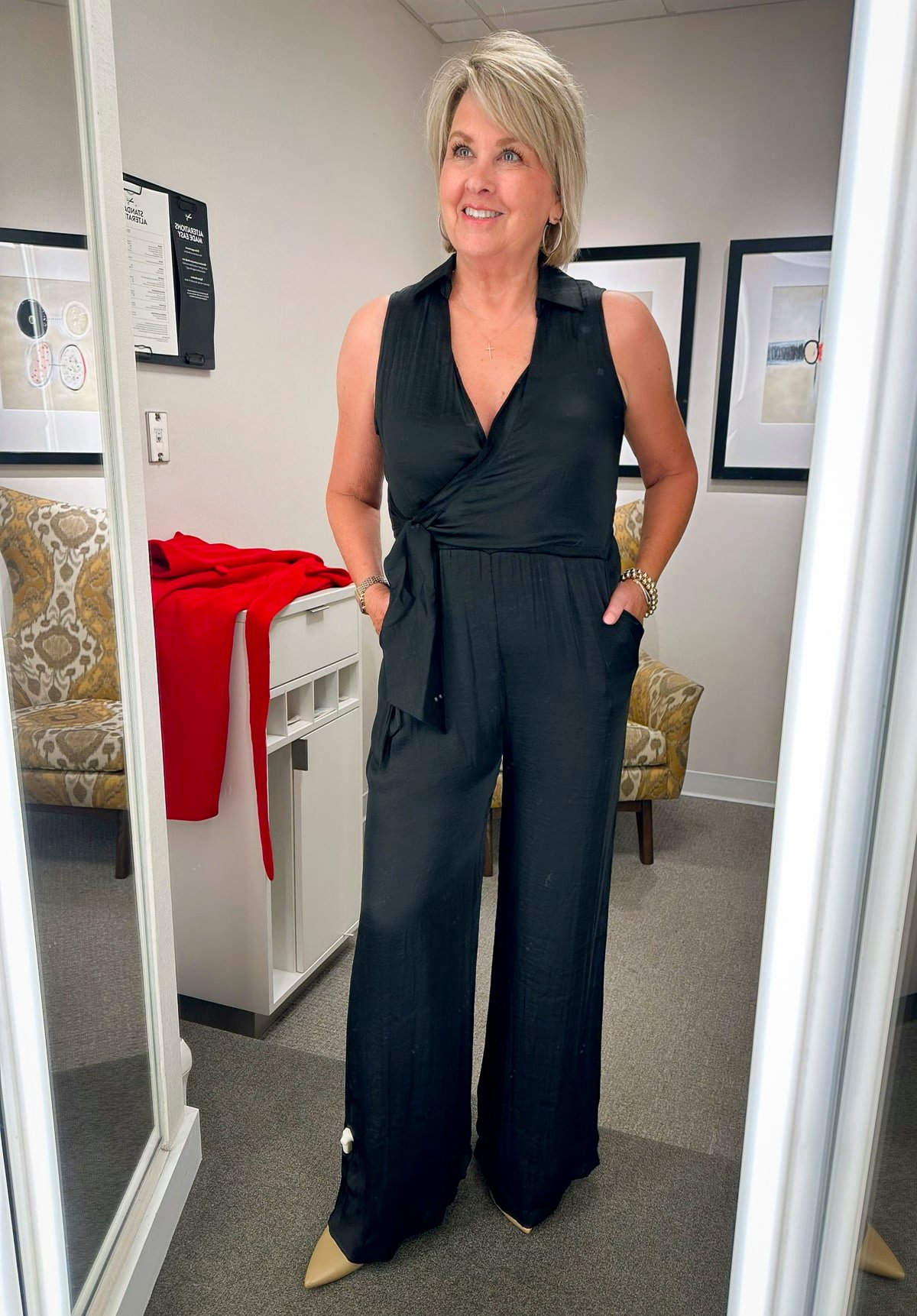 Over 50 Fashion Blogger, Tania Stephens, is wearing a jumpsuit from the Nordstrom Anniversary Sale-39