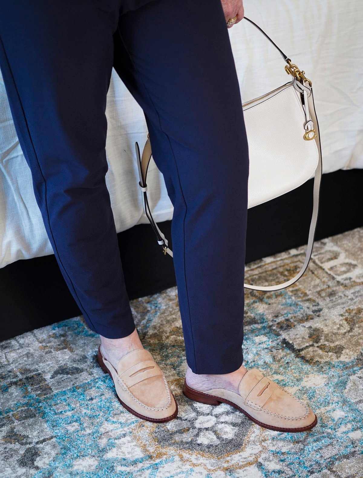 A maroon sweater and navy pants from Eileen Fisher at Nordstrom33