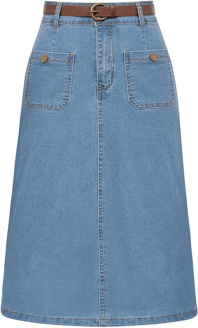 Great Denim Skirts You're Sure To Love  50 is not old tania stephens fashion blogger amazon
