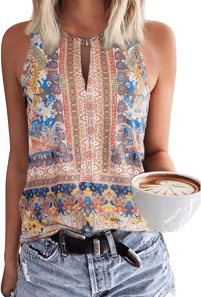 Nine Great Boho Tops For Women To Buy Now 50 Is Not Old tania stephens fashion blogger  sleeveless