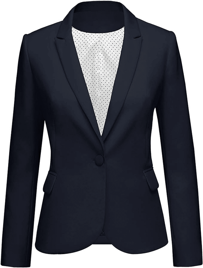 Women's Rockin' Navy Blue Blazers To Wear Now 50 is not old tania stephens fashion blogger  one button