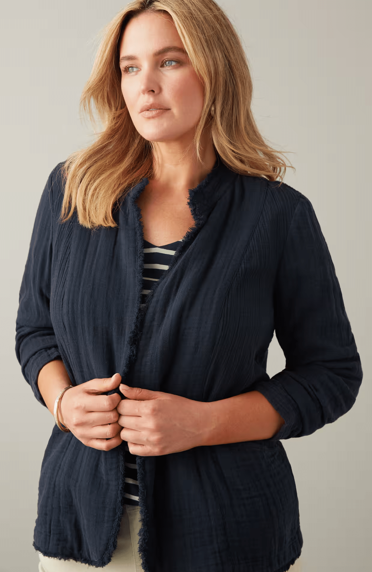 Women's Rockin' Navy Blue Blazers To Wear Now 50 is not old tania stephens fashion blogger  fringe