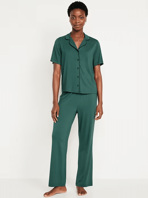 My Favorite Green Clothing Items In Stores Now 50 is not old tania stephens fashion blogger pajamas