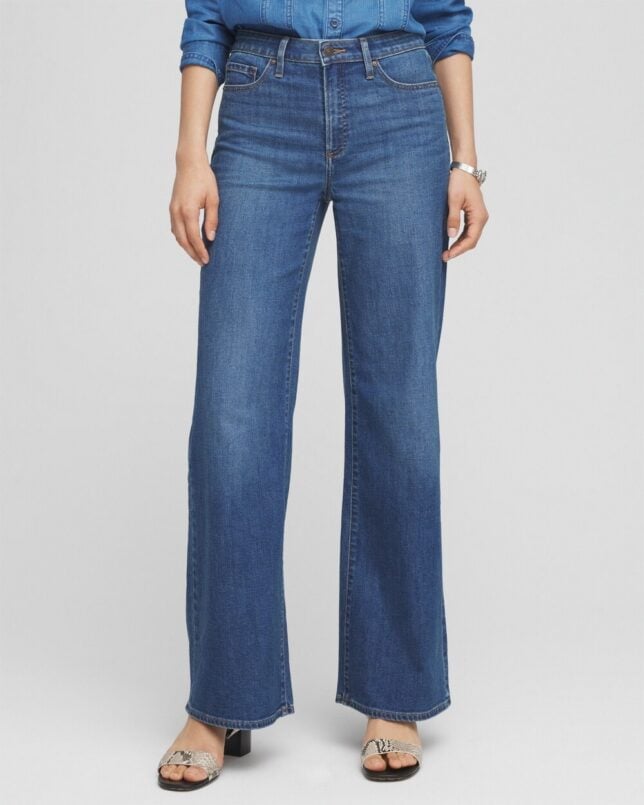 Chico's High Rise Wide Leg Jeans