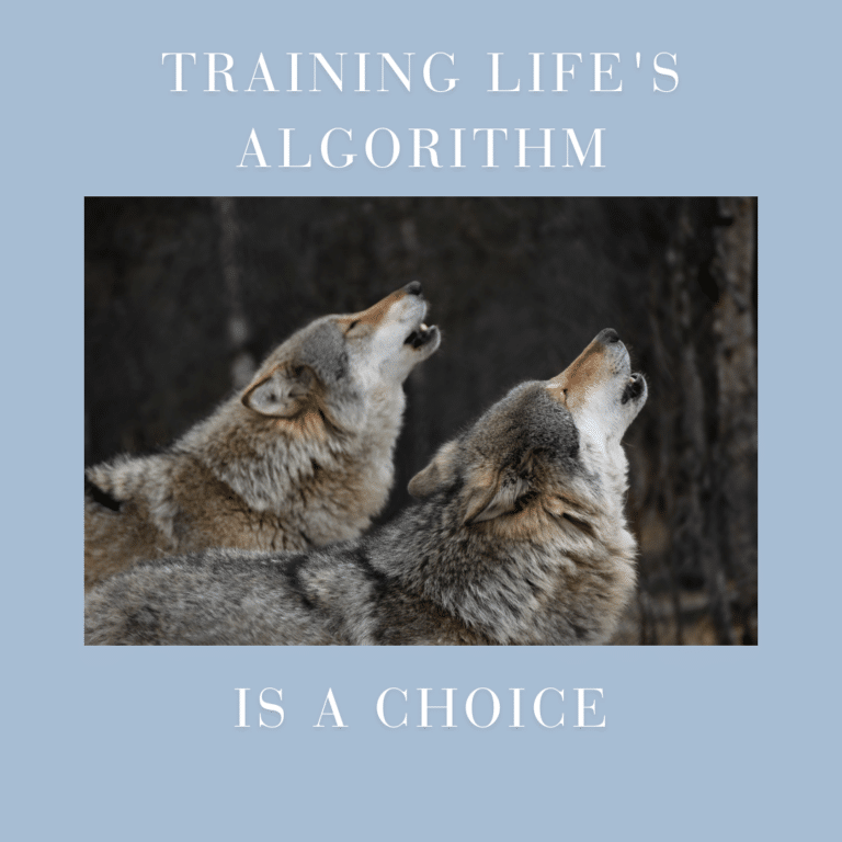 2 howling wolves
