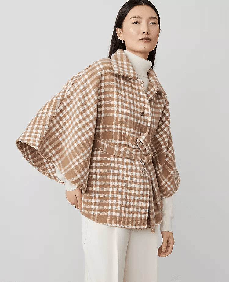 Stylish Ponchos and Capes to Wear Now tania stephens 50 is not old fashion blogger ann taylor