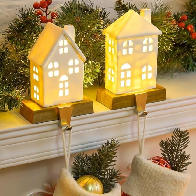 Affordable Christmas Stocking Holders for Mantle from Amazon