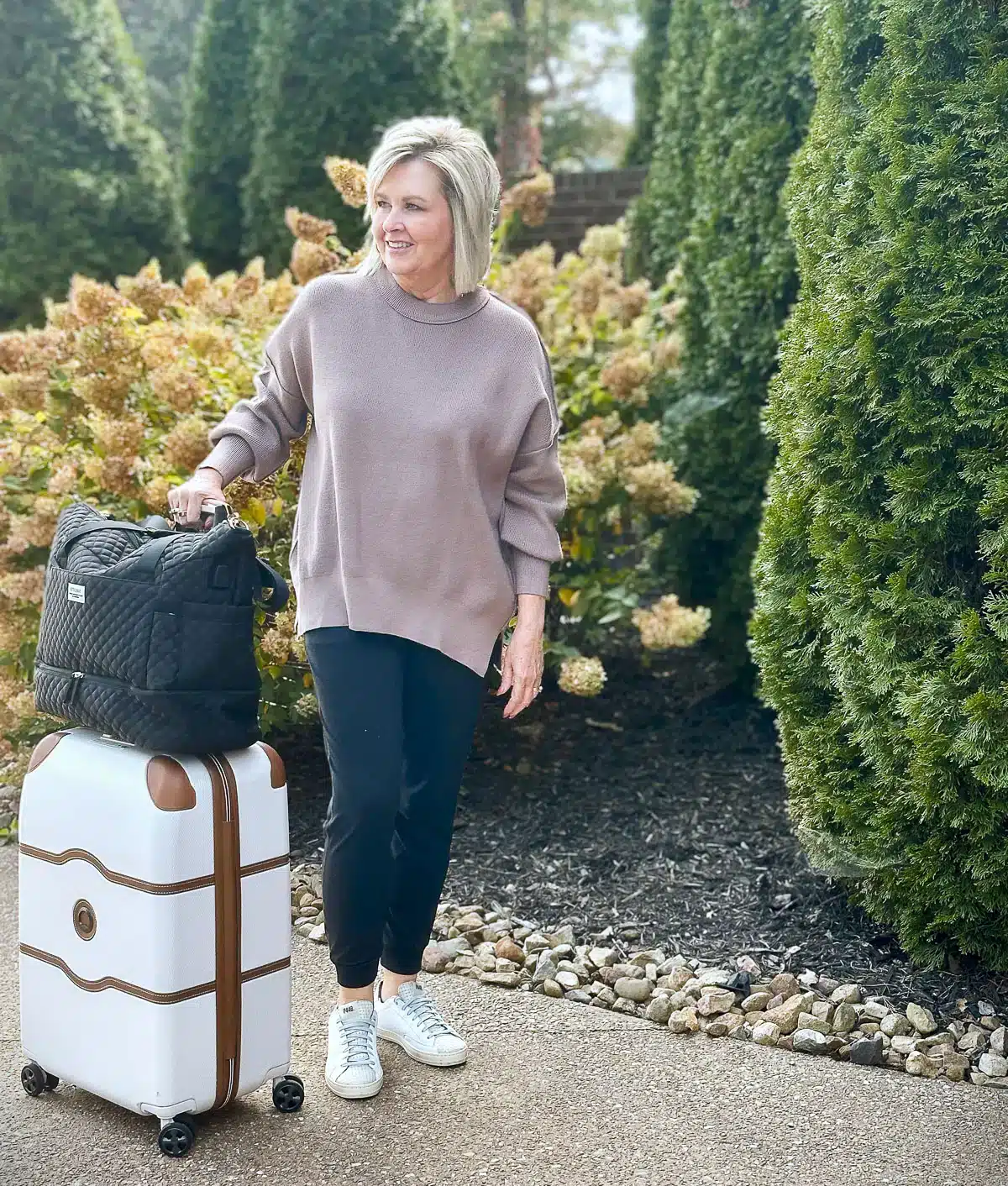 Oversized Top or Sweater + Jogger Outfit for Travel