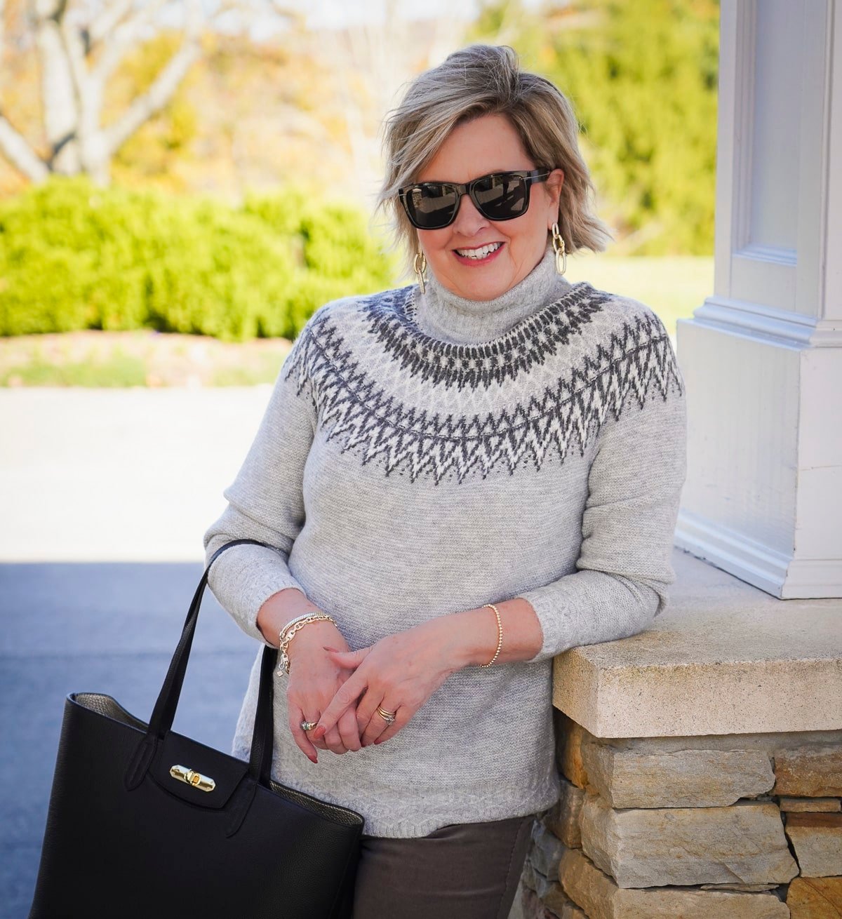 Talbots Holiday Styles You’ll Love - Gray Fair Isle sweater