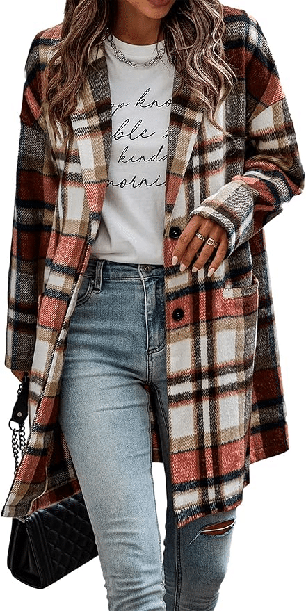 The Best Lightweight Coats for Mild Winter Days 50 is not old Tania Stephens fashion blogger plaid