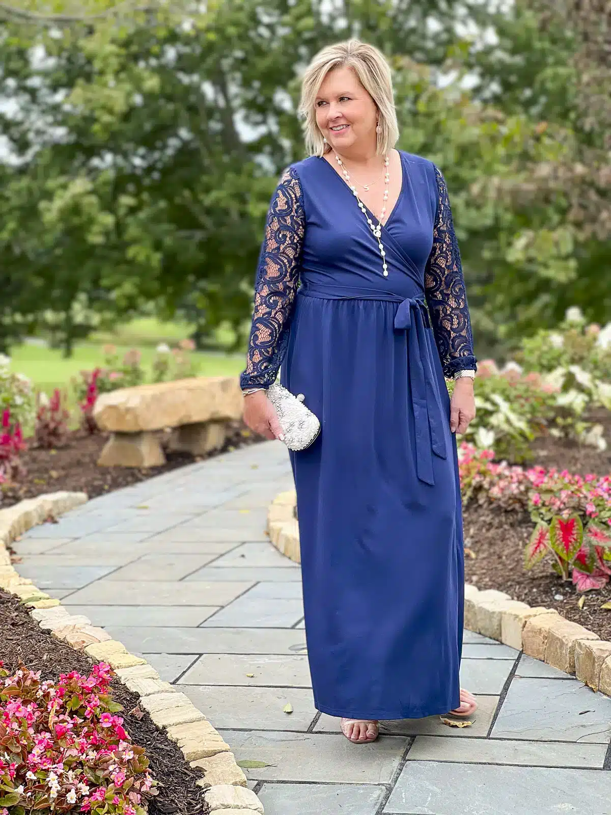 Floor Length Maxi Dress for Winter Wedding Guest