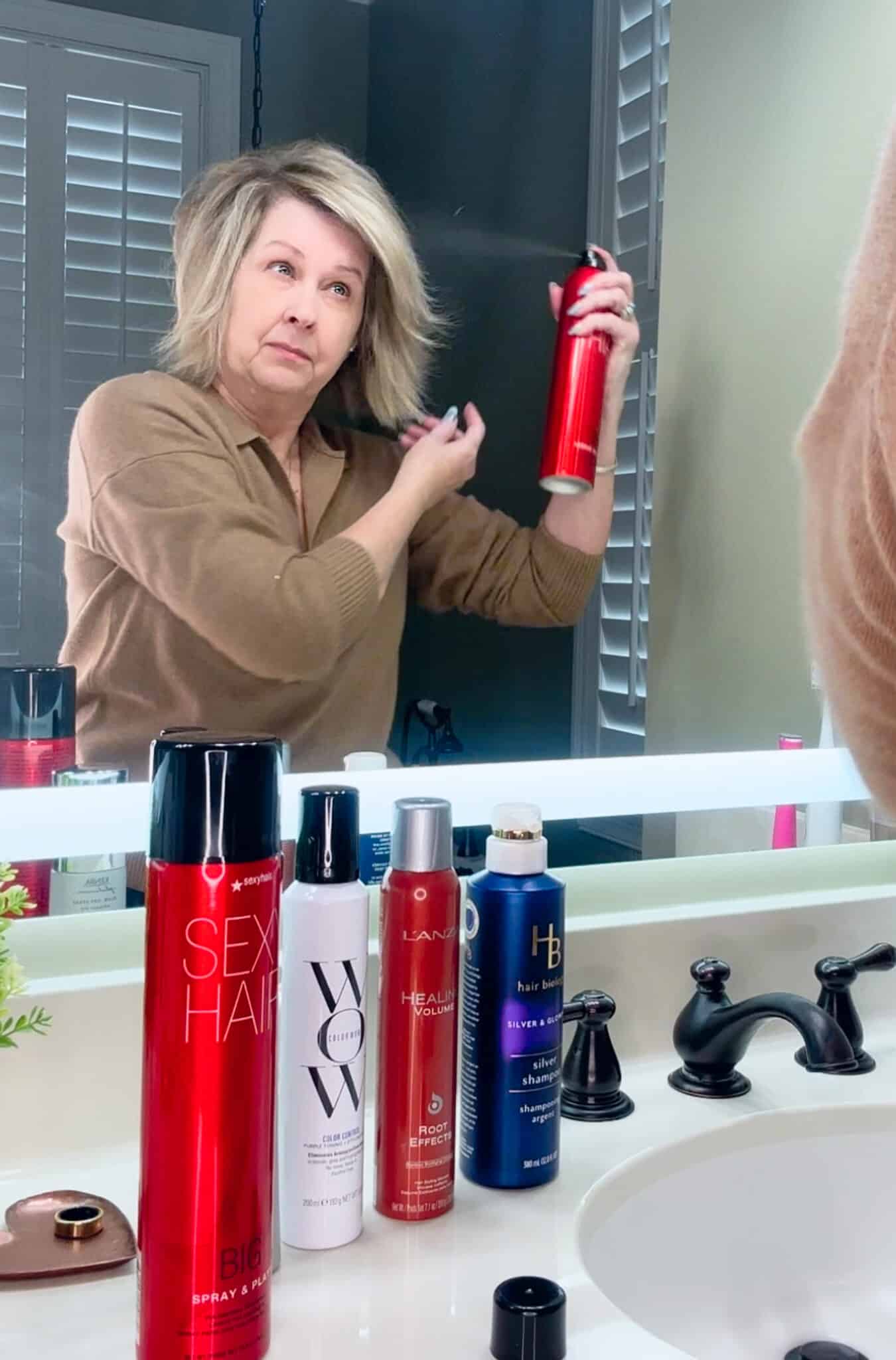 Using Big Sexy Spary and Hold Hair Spray