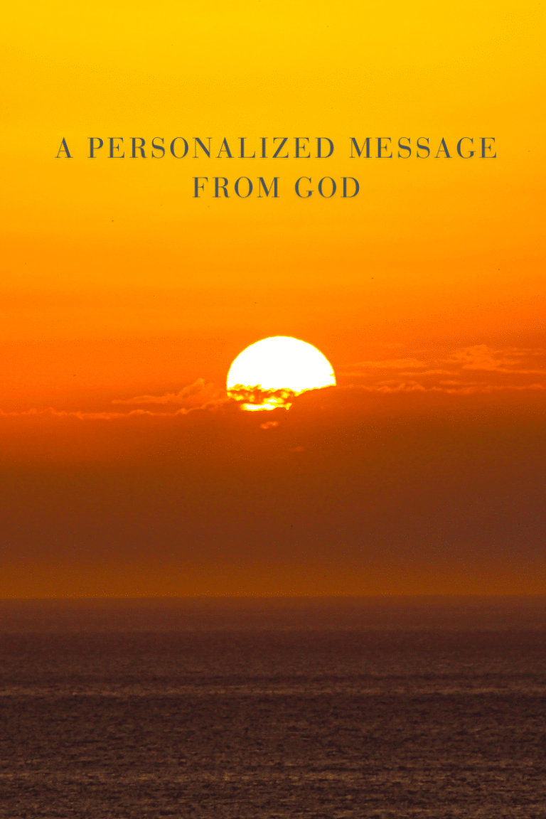 A personalized message from God graphic