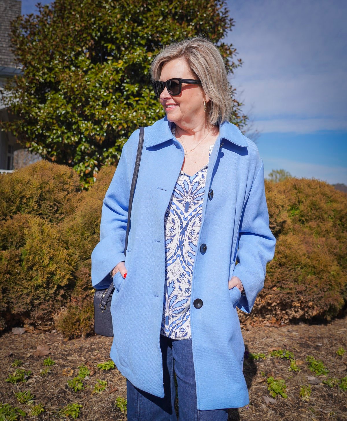 Talbot's New Arrivals For Spring - baby blue coat