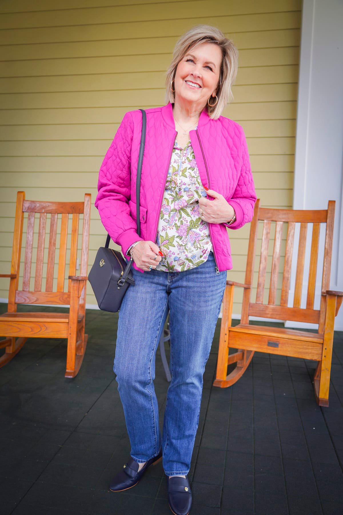 Talbot's New Arrivals For Spring - hot pink jacket