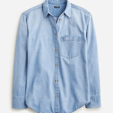J. Crew Classic Chambray Shirt in Storm Wash