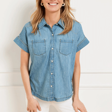 Talbots Denim Short Shirt