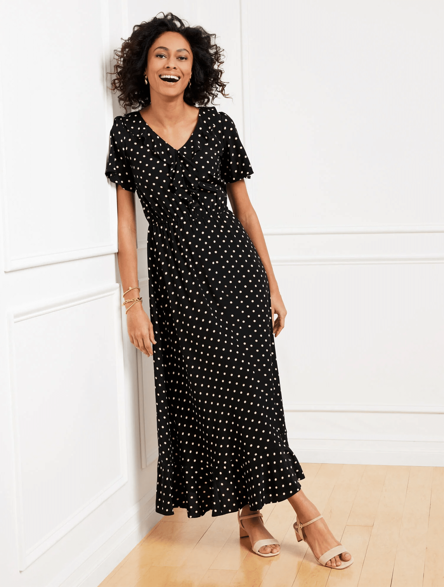 Can Women Over 50 Wear Ruffles? How to Style Them for Spring 50 is not old tania stephens fashion blogger polka dot