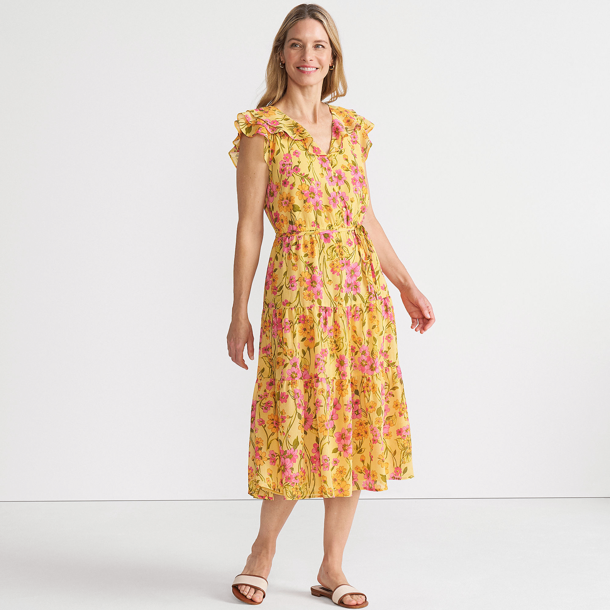 Can Women Over 50 Wear Ruffles? How to Style Them for Spring 50 is not old tania stephens fashion blogger  tiered
