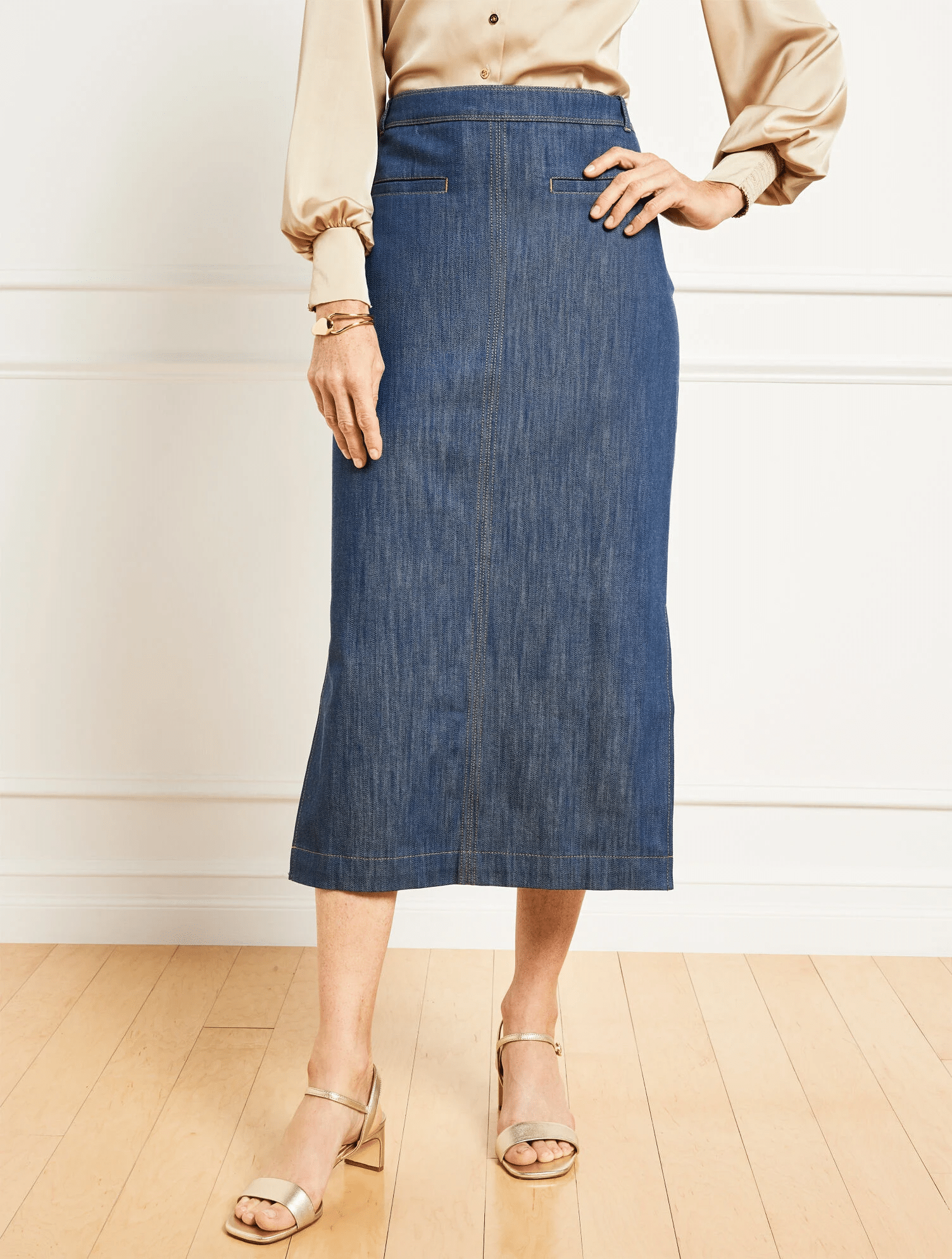The Best Midi Skirts for Women Over 50 Tania Stephens 50 is not old fashion blogger  denim