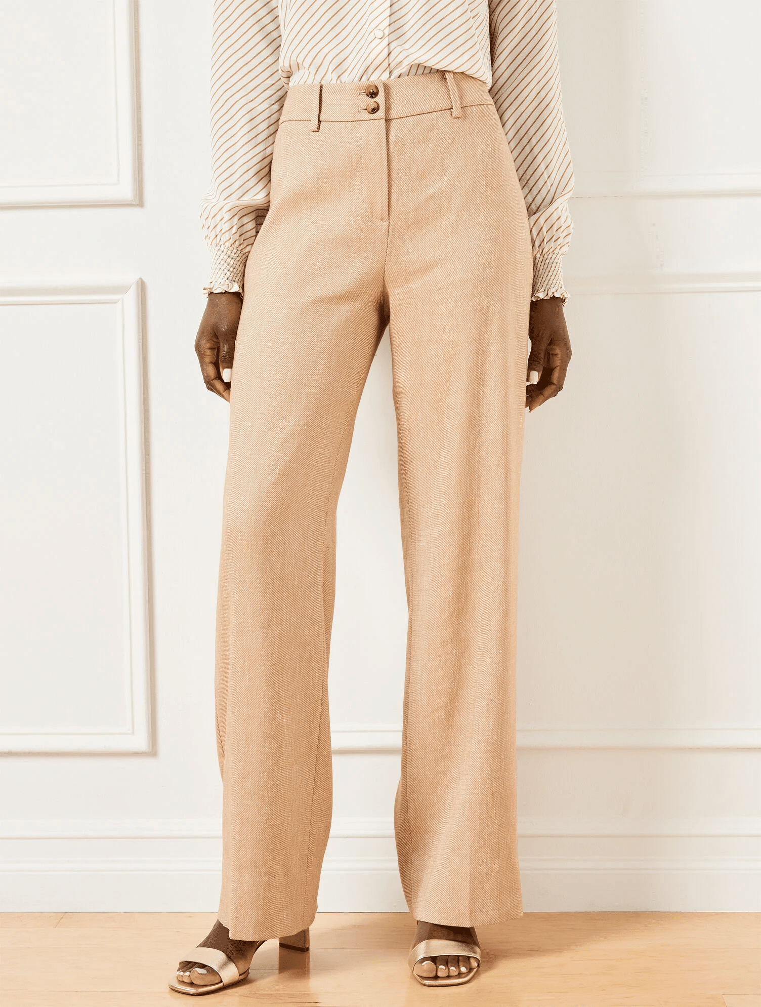 Best Wide Leg Pants for Women Over 50 50 is not old fashion blogger tania stephens stretch linen