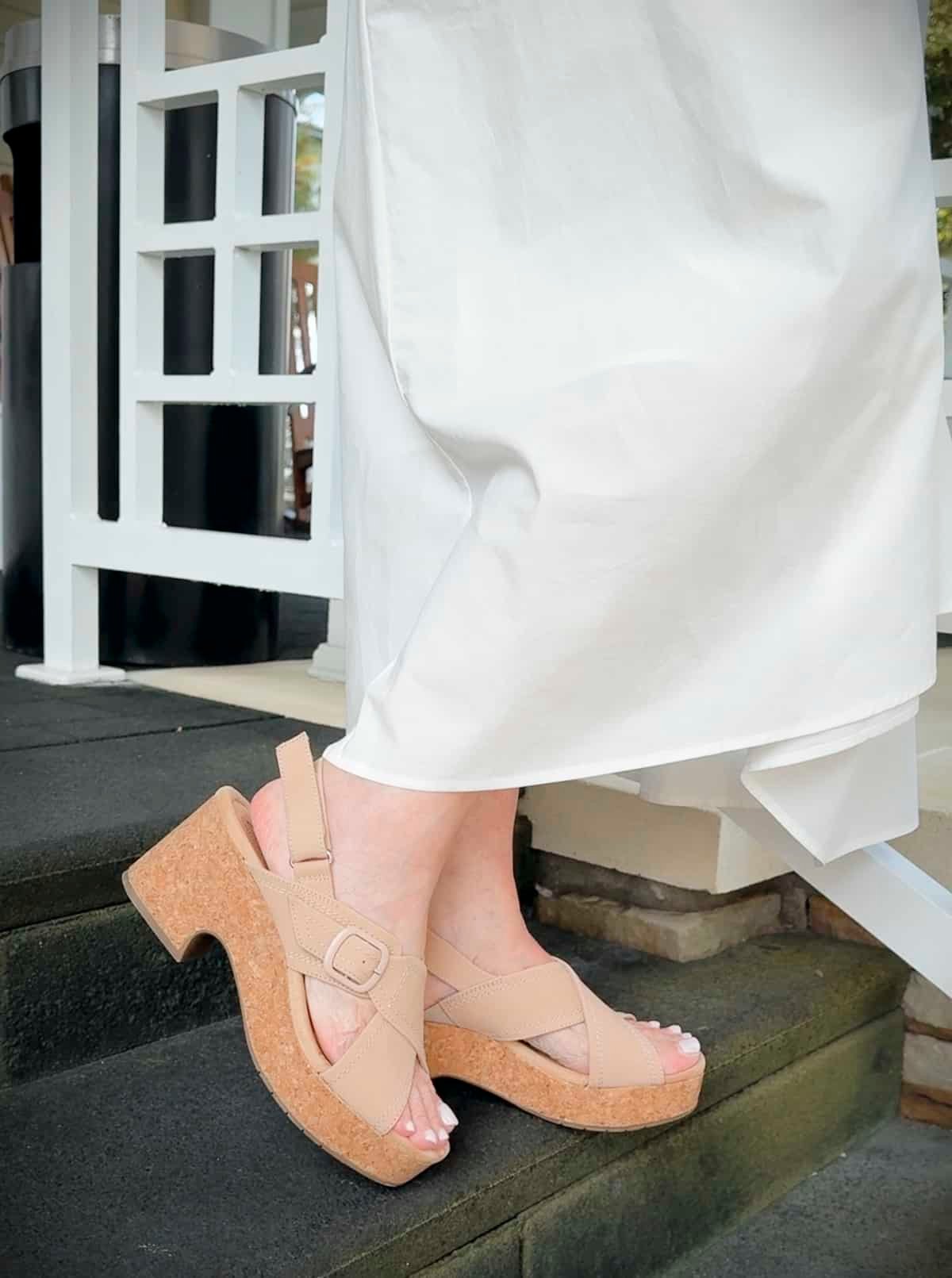 Tania Stephens wearing a platform shoes