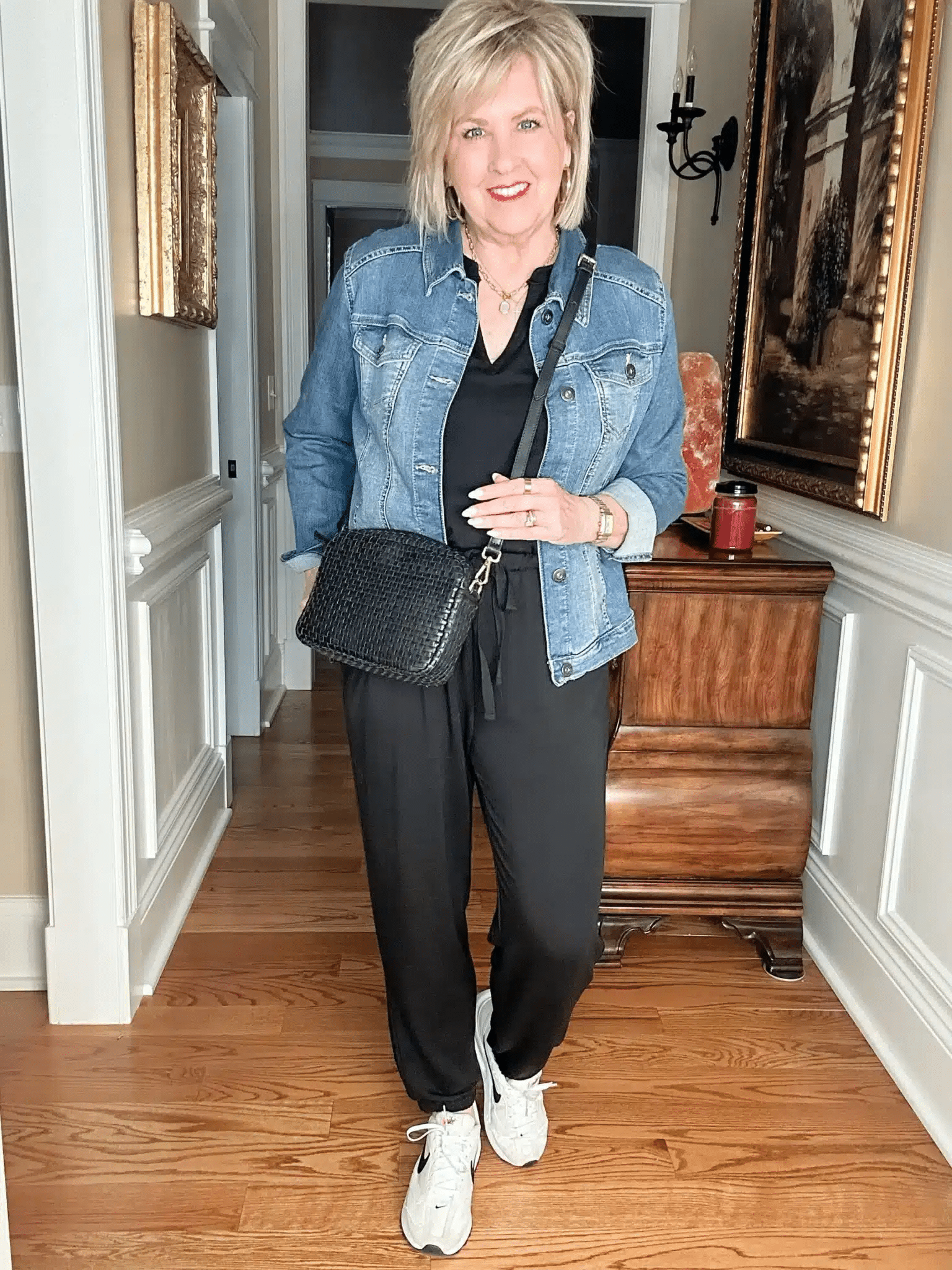 Small leather crossbody bag from Quince with adjustable strap, perfect for errands