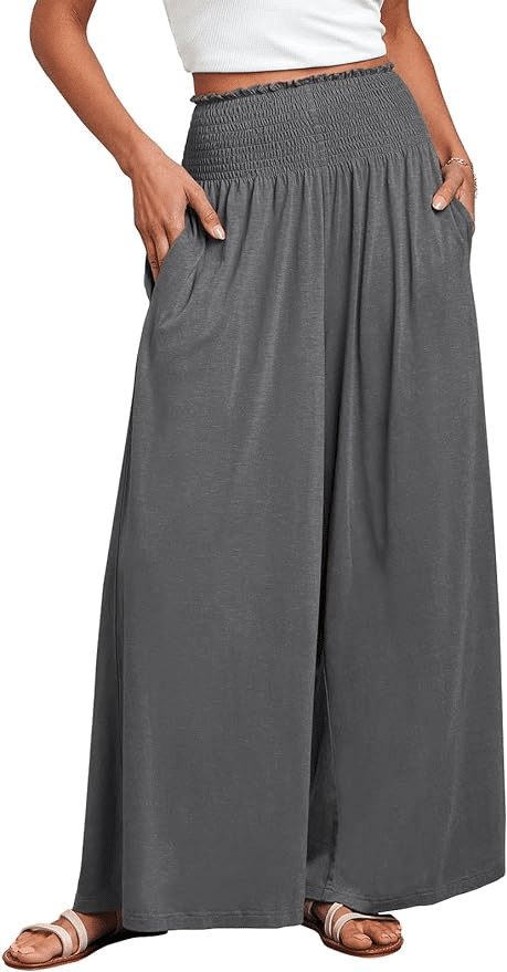 Palazzo Pants for Women 50 is not old tania stephens fashion blogger smocked waist
