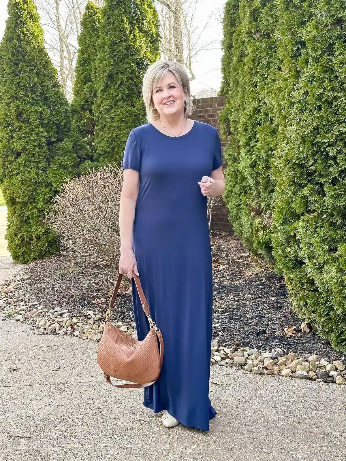 SHORT SLEEVE MAXI DRESS FOR SUMMER FOR WOMEN OVER 50