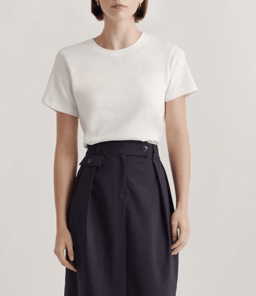 Quince 100% Organic Cotton Slub Crewneck Tee, FLATTERING TEE SHIRT TOPS FOR WOMEN