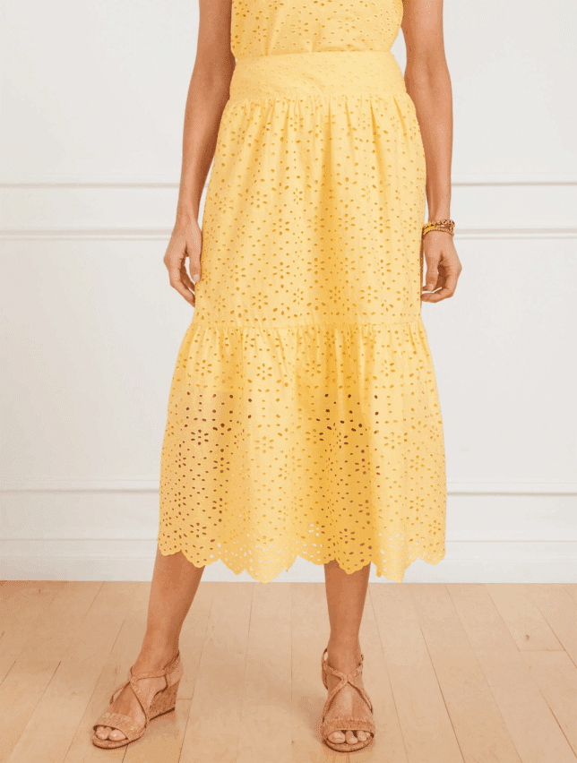 Wearing Yellow Without Looking Washed Out tania stephens talbots bright yellow skirt