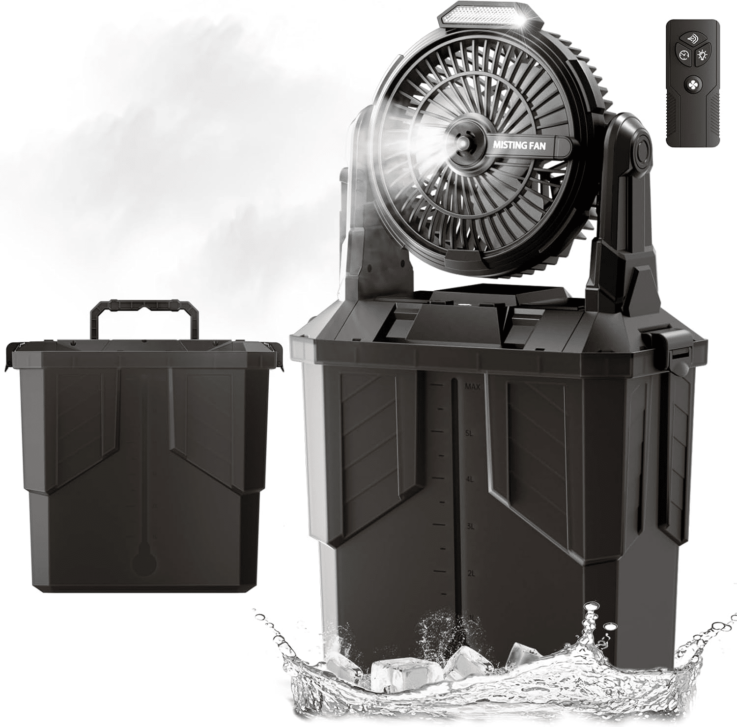DUSFAN Misting Fan, 6L Bucket Portable Misting Fans with Remote, Amazon Practical Finds to Keep You Cool