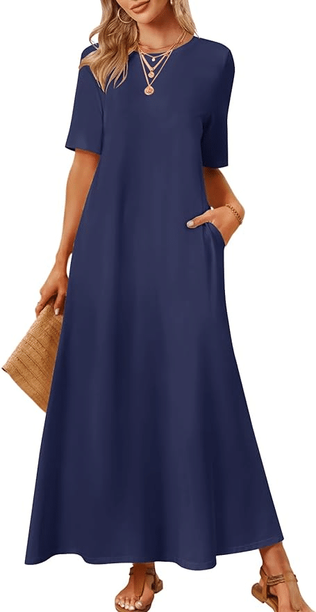 Casual Dress for Summer for Women Over 50 Amazon, Maxi T Shirt Dress