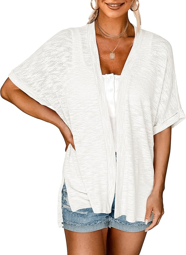 Lightweight Open Front Cardigan