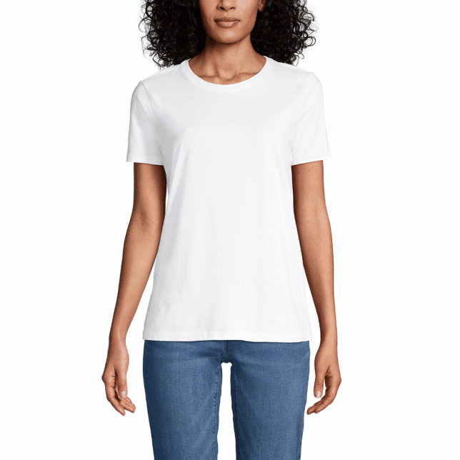 Lands' End Relaxed Supima Cotton Crew Neck T-Shirt