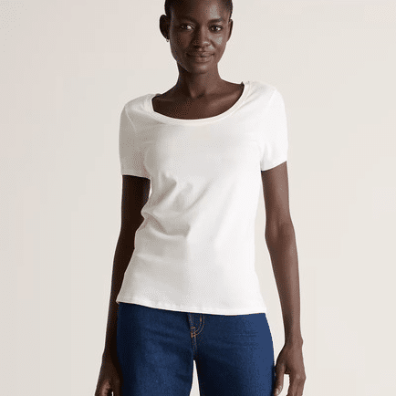 Quince Cotton Modal Scoop Neck Tee