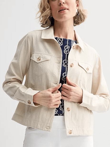Croft & Barrow Linen-Like Jacket Budget friendly fashion finds for Women over 50