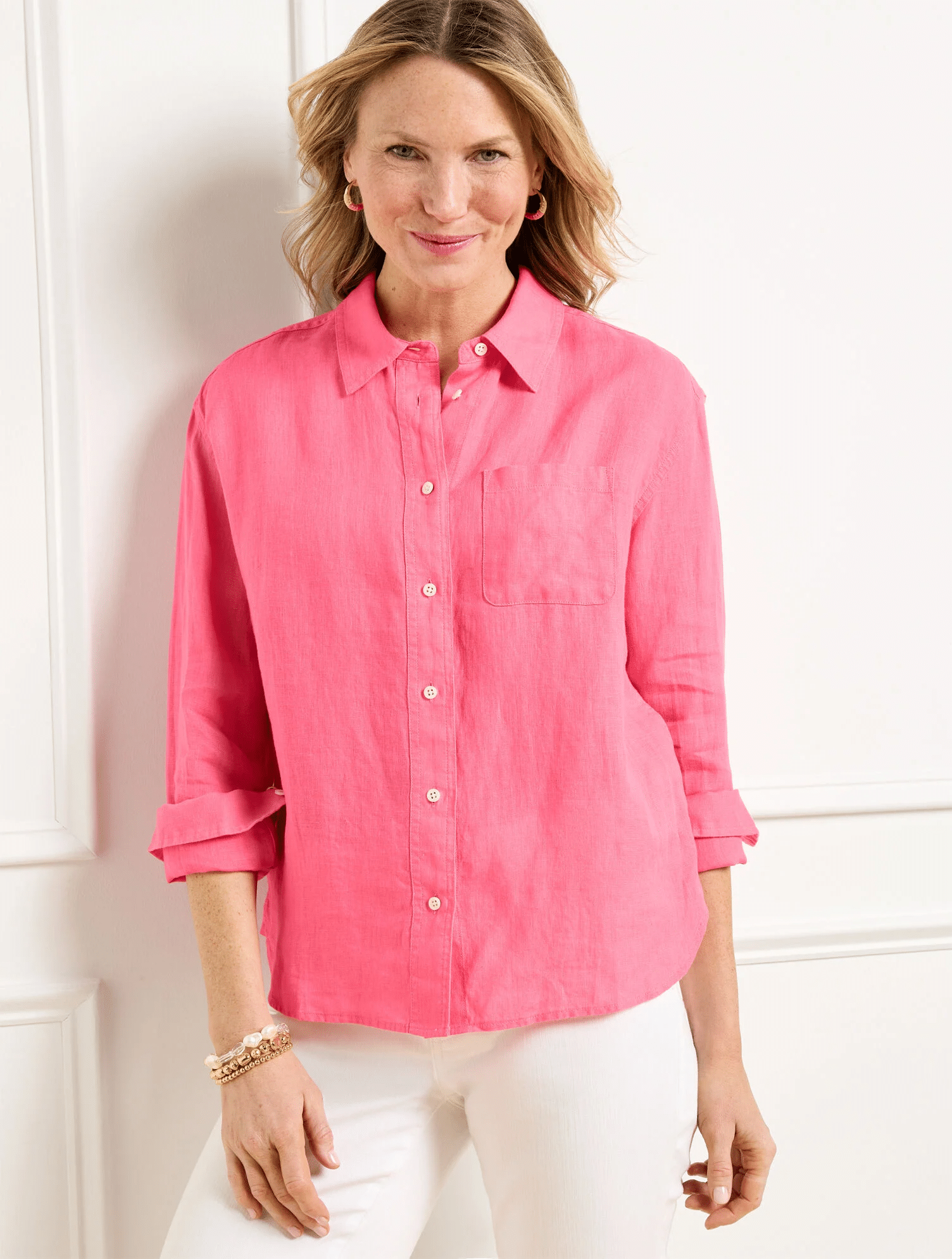 Pink Linen Shirt