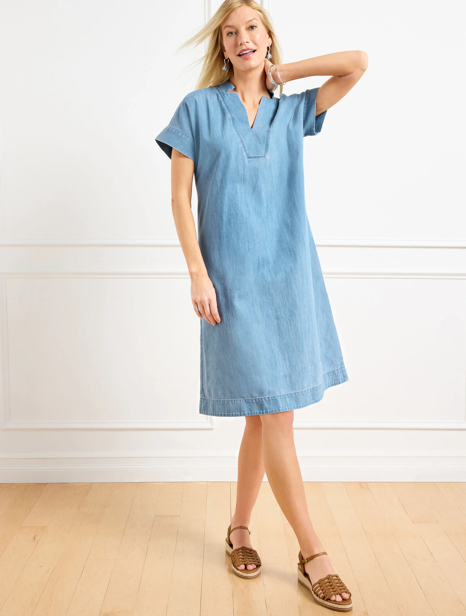 The Best Brands for Petite Ladies tania stephens woman in shift dress fashion blogger over 50