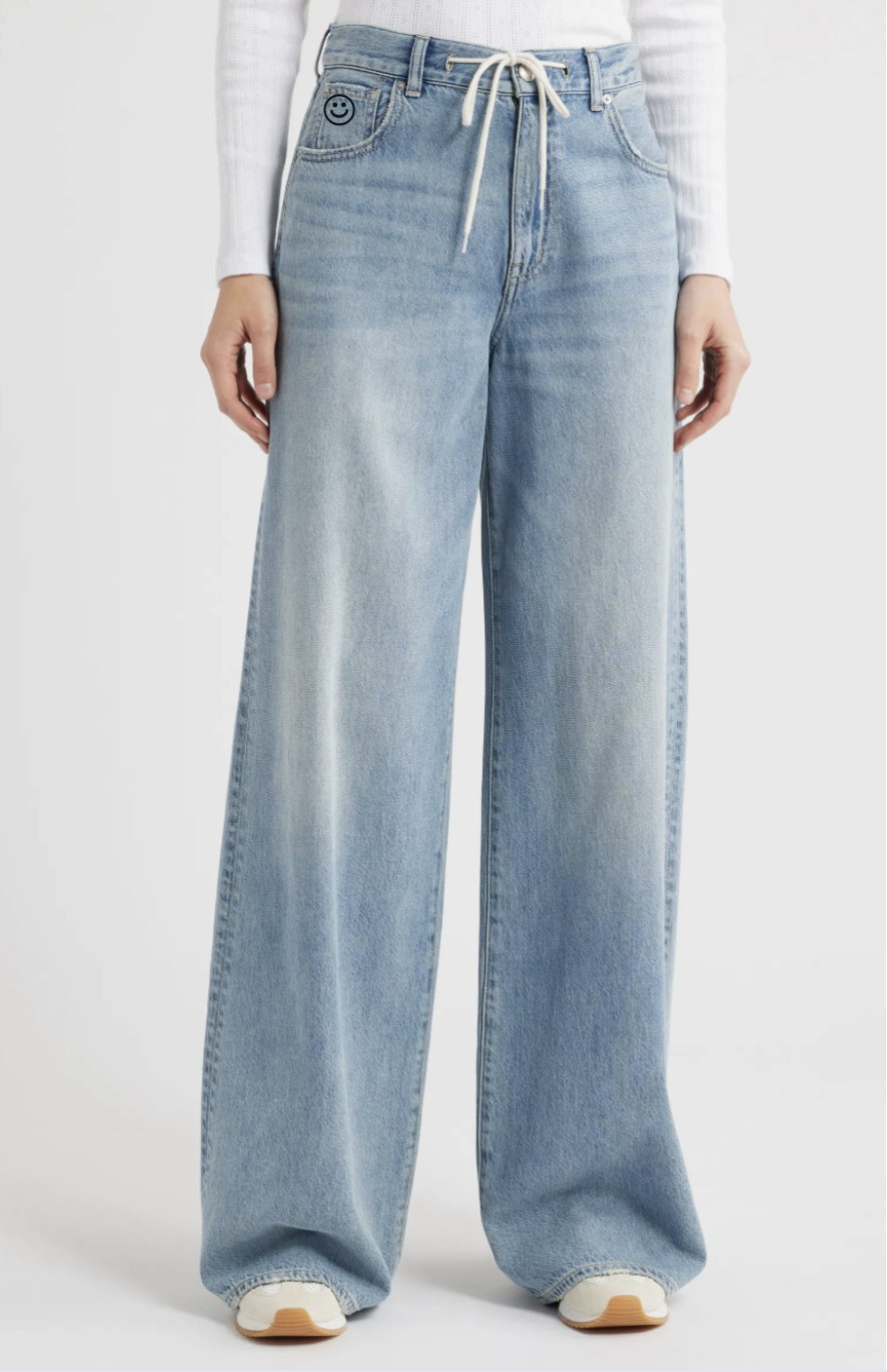 Madewell drawstring superwide jeans